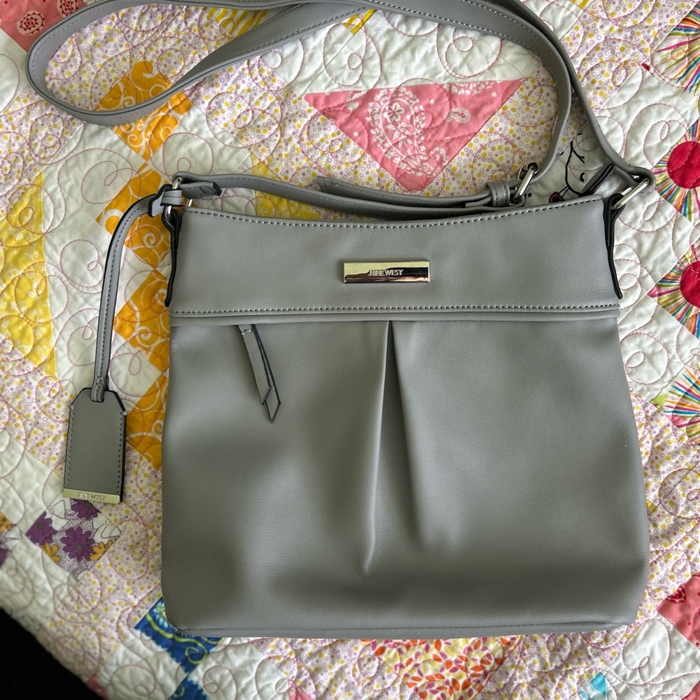 Nine West Stylish Gray Shoulder Bag